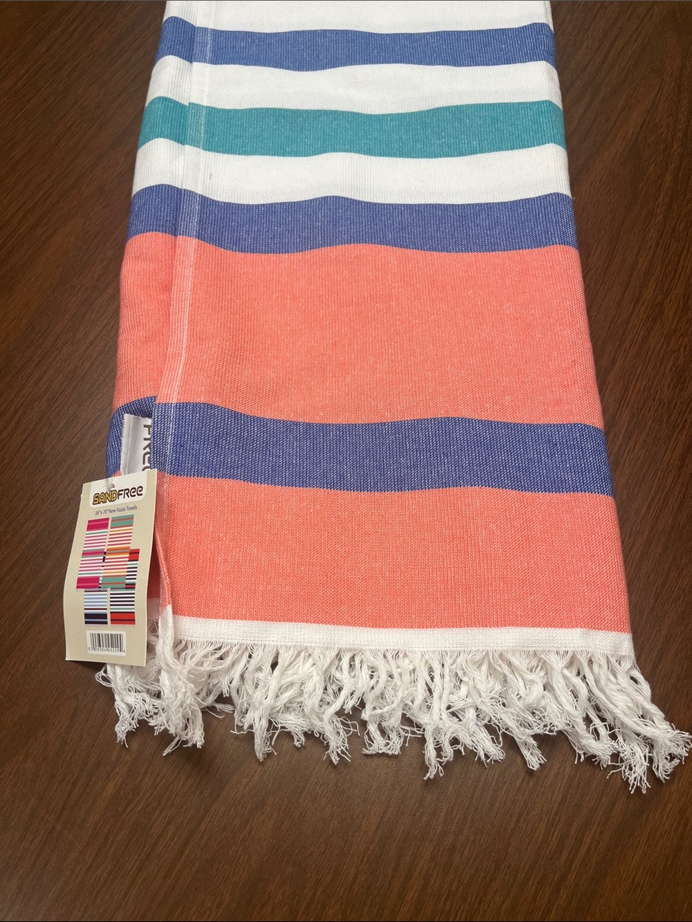 Sand Free New Fouta Pawleys Island Striped Beach Towel, new with tags - Picture 8 of 8